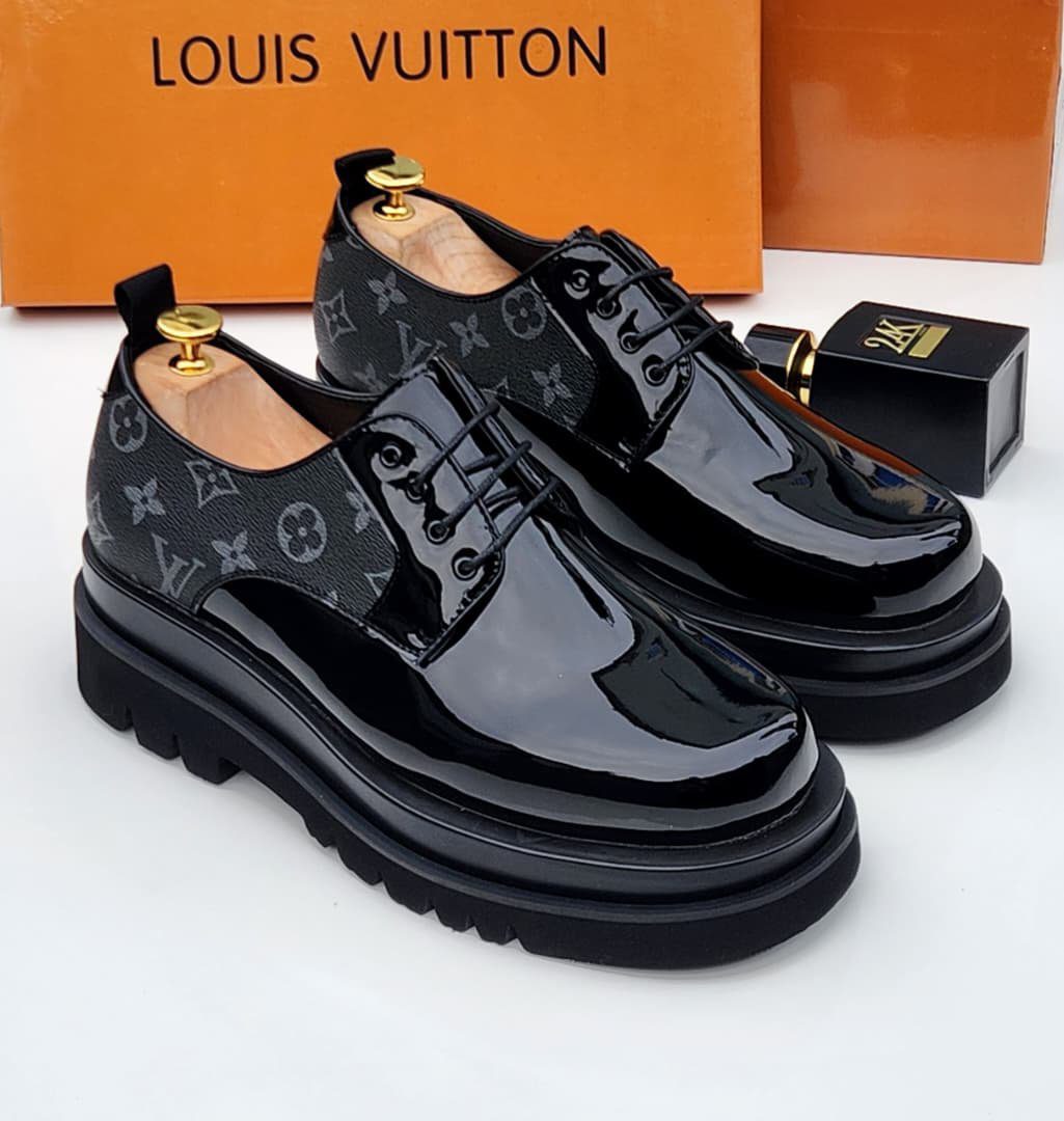 Monogram Eclipse Patent Chunky Derby Shoes - Image 3