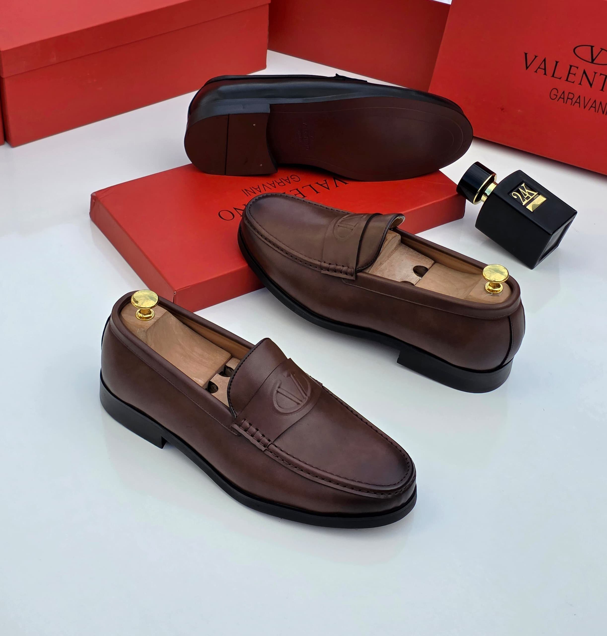 Valentino Garavani Embossed Penny Loafers - Image 3