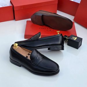 Valentino Garavani Embossed Penny Loafers
