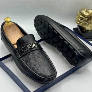 Bally Pebble Grain Bit Driving Shoe Moccasin
