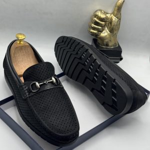Gucci Perforated Suede Horsebit Driving shoe Moccasin