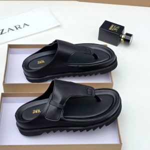 Zara Toe-Post Leather Sandals
