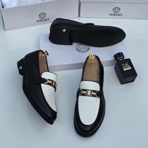 Chain Two-Tone Penny Loafers