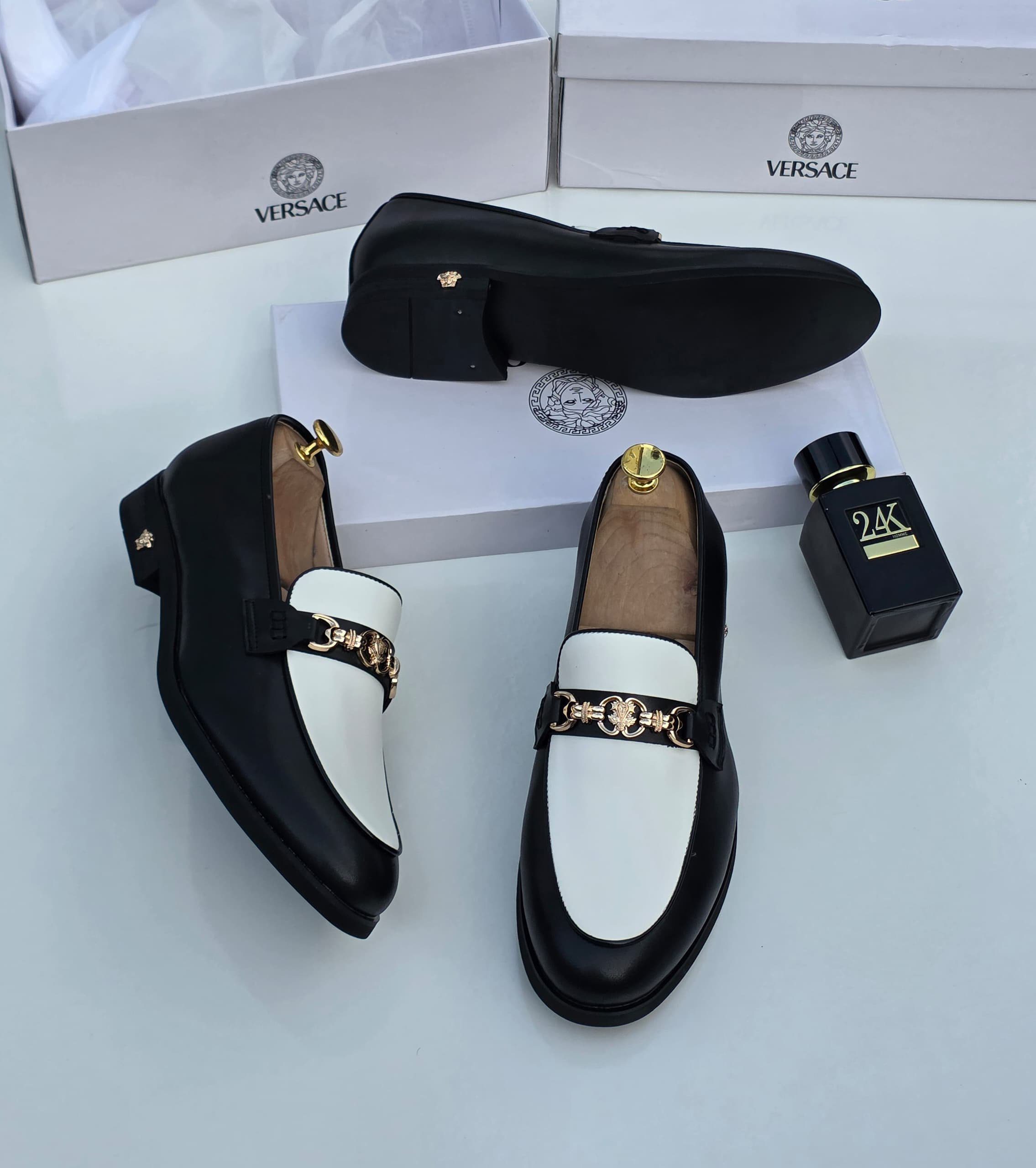 Chain Two-Tone Penny Loafers
