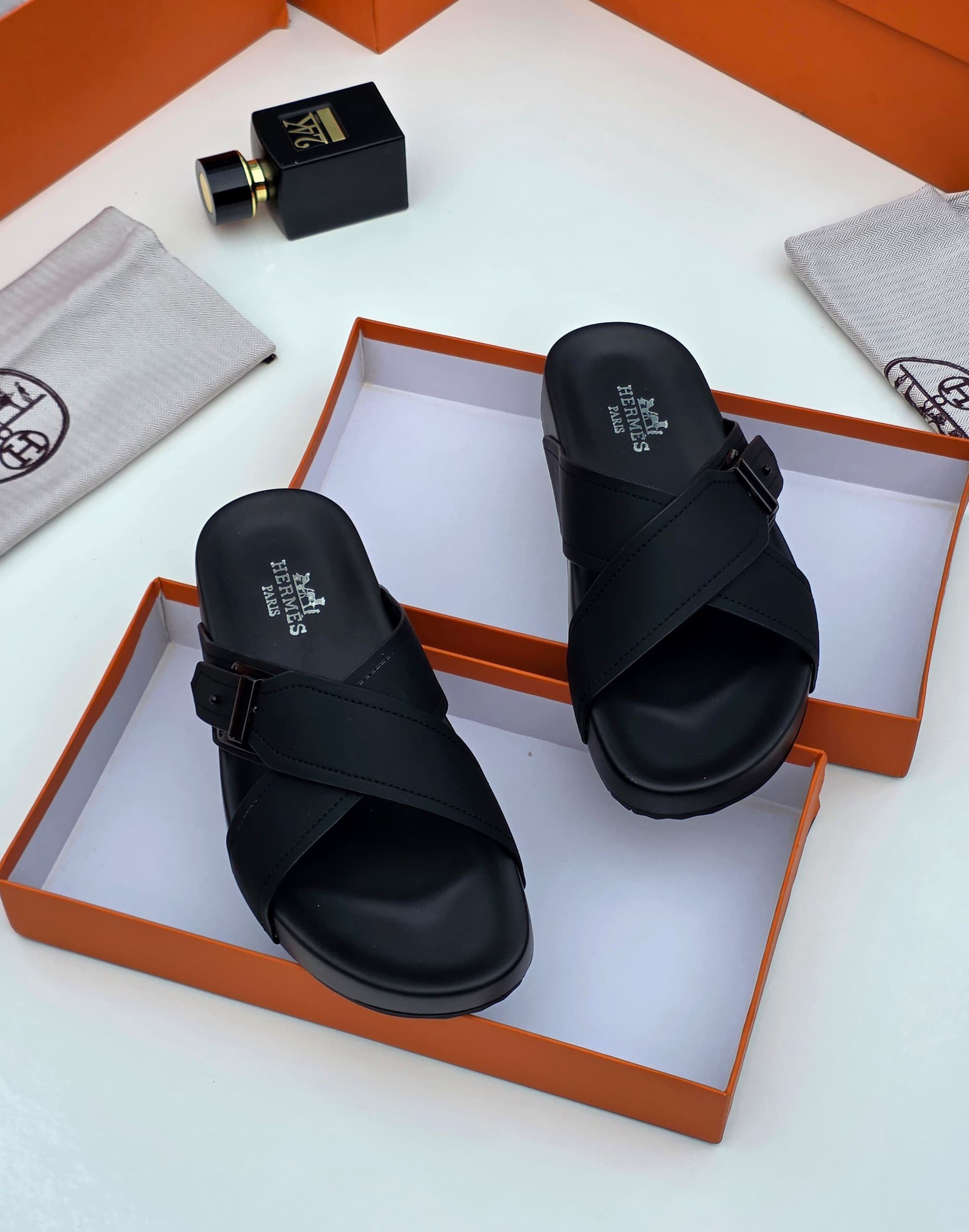Hermes Buckle Cross-Strap Leather Pam