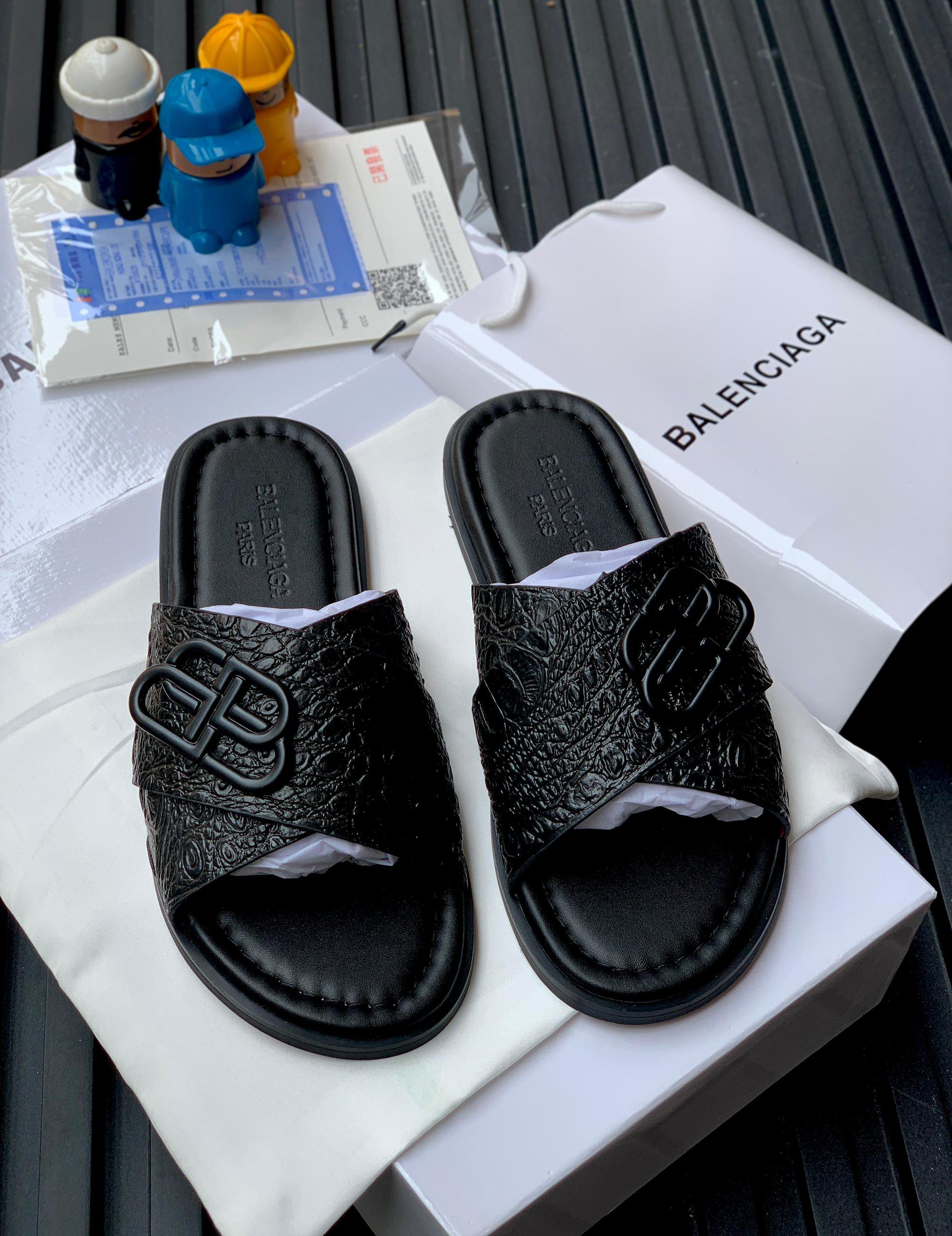 Balenciaga Crocodile-Embossed Cross Strap Pam