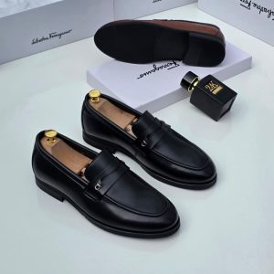 Salvatore Ferragamo Leather Penny Loafers