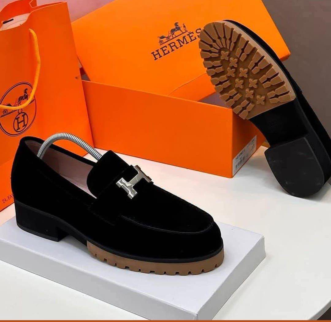 Suede Lug-Sole Loafers