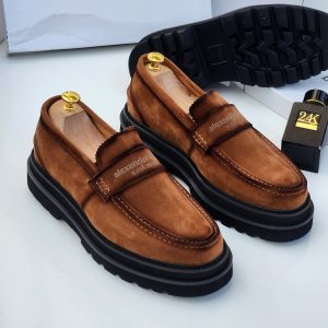 Alexander Wang Lug-Sole Suede Loafers