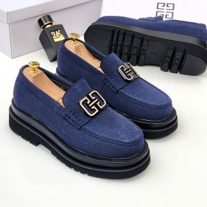 Givenchy 4G Buckle Suede Lug-Sole Loafers