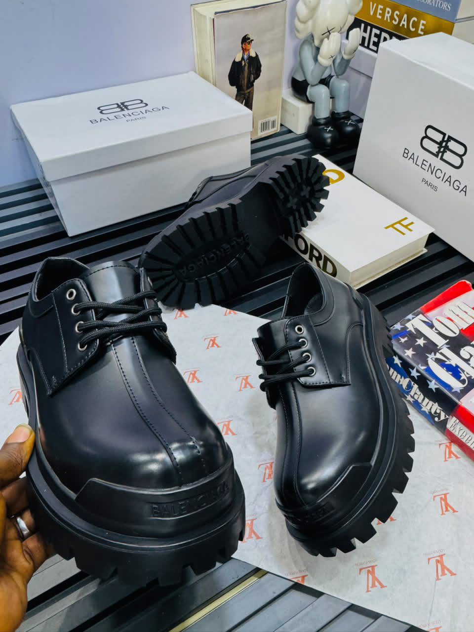 Balenciaga Chunky Leather Derby Shoes