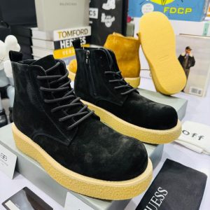 Suede Crepe Sole Ankle Boots