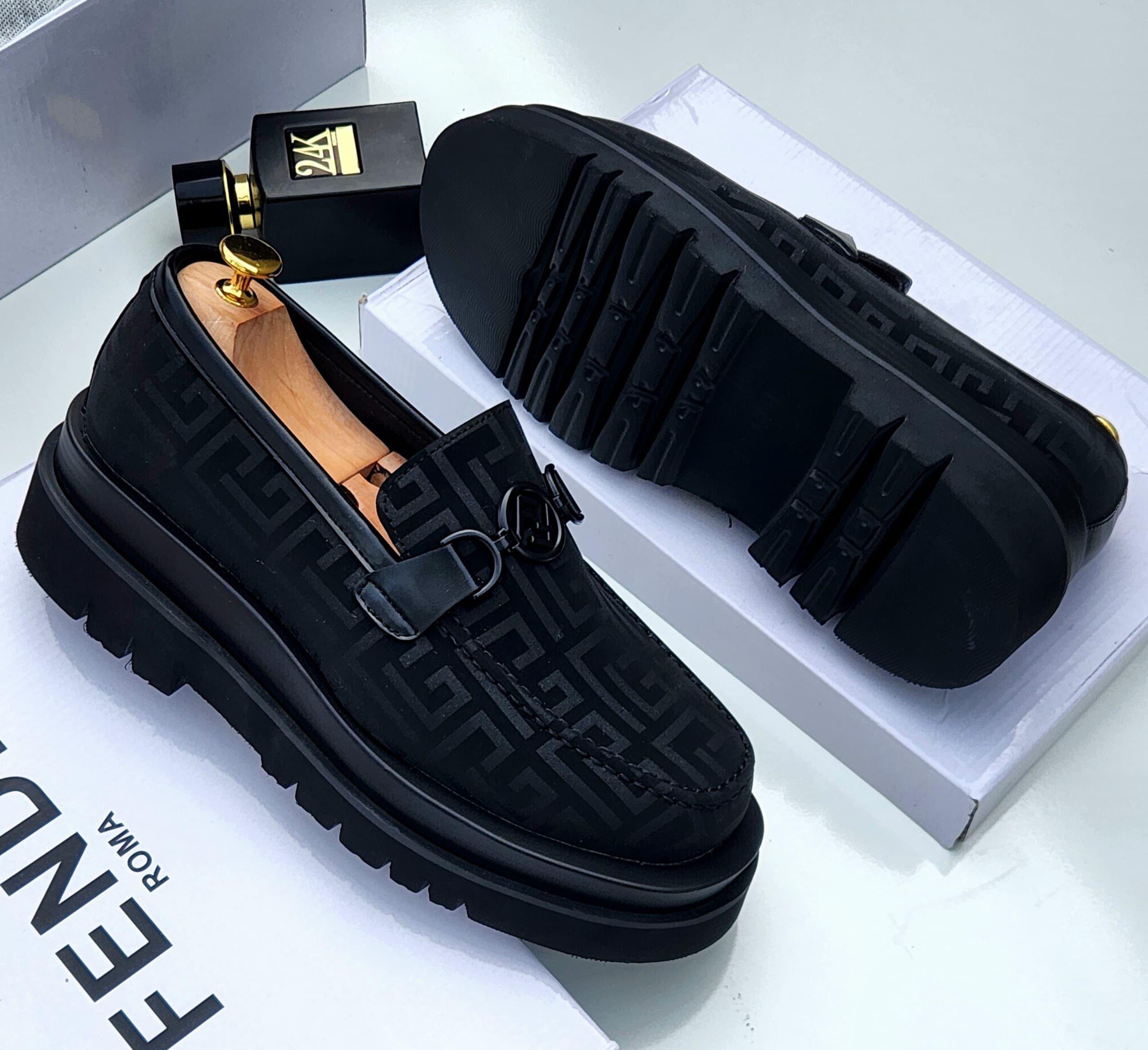 Fendi Monogram Chunky Platform Loafers