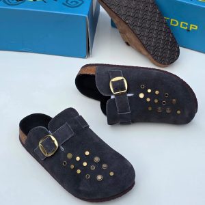 FDCP Studded Suede Mules