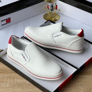Tommy Hilfiger Leather Slip-On Sneakers
