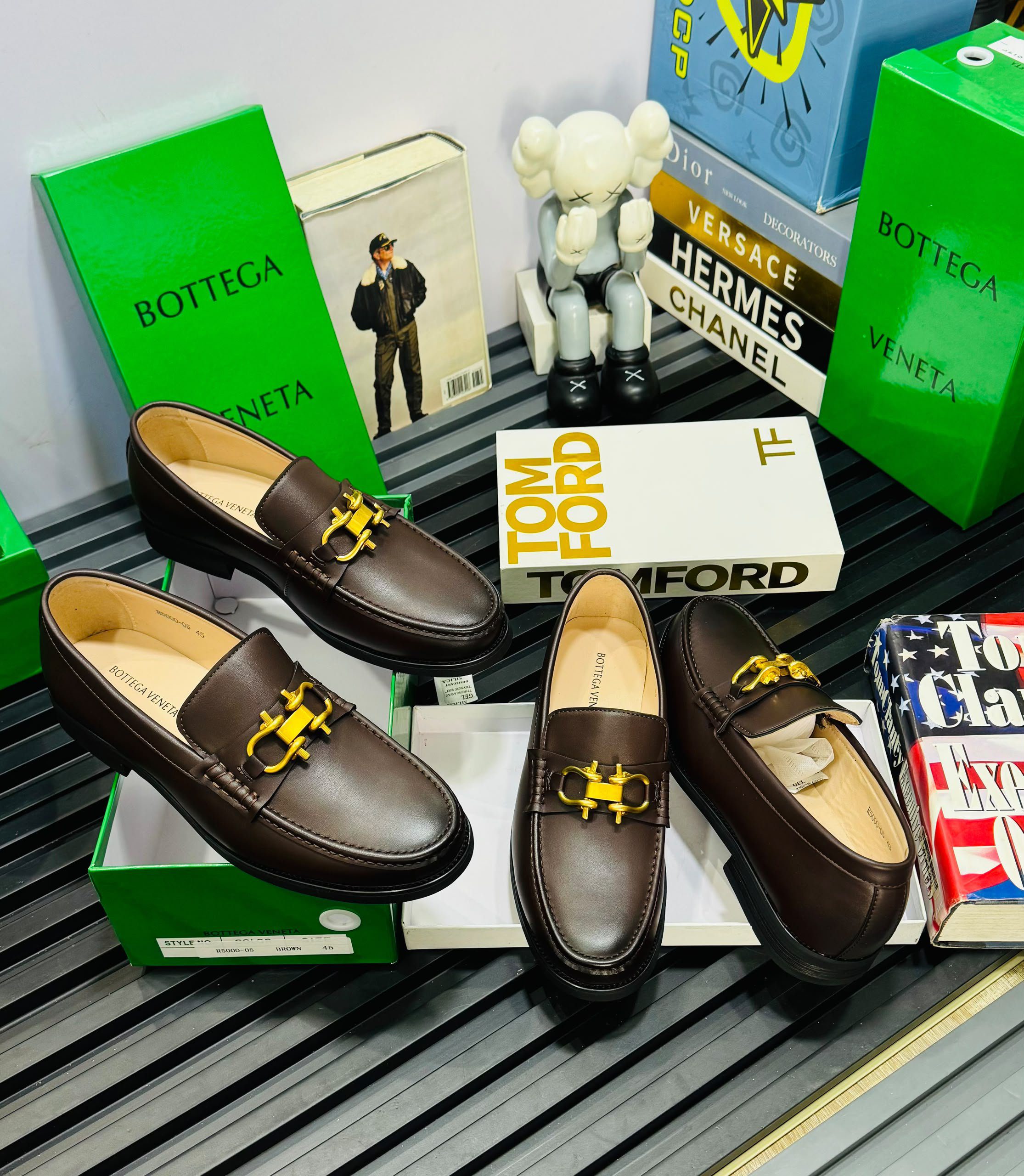Bottega Veneta Horsebit Leather Loafers