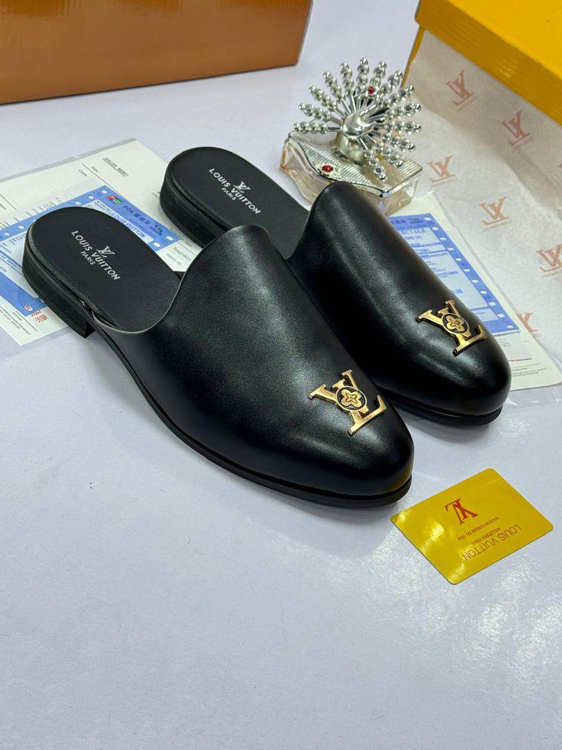 Leather Slip-On Mule/Half shoe