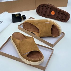 UGG Wide-Strap Suede Slide Mules