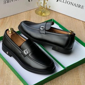 Billionaire Leather Buckled Loafers