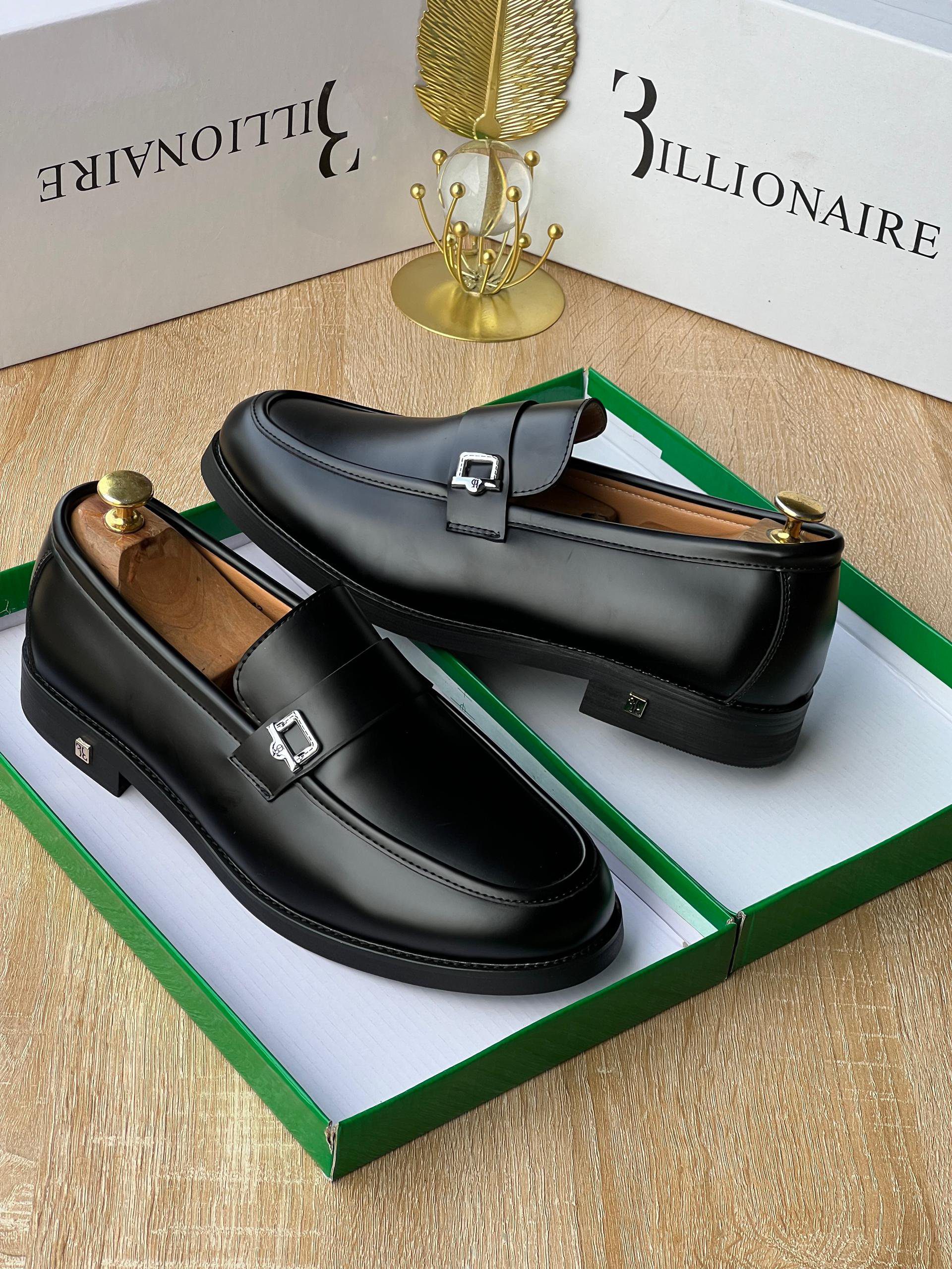 Billionaire Leather Buckled Loafers
