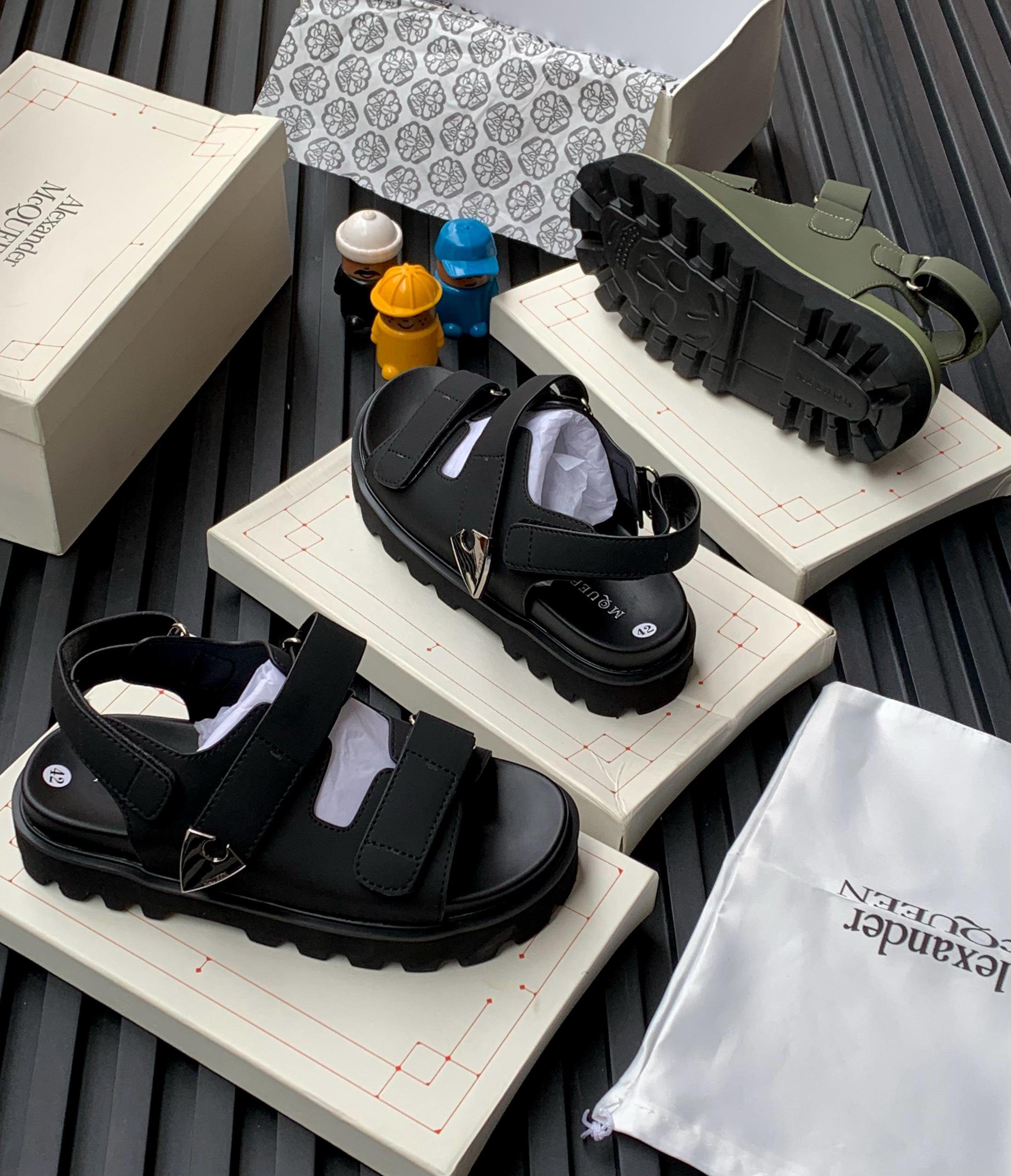Alexander McQueen Chunky Strappy Lug-Sole Sandals - Image 2