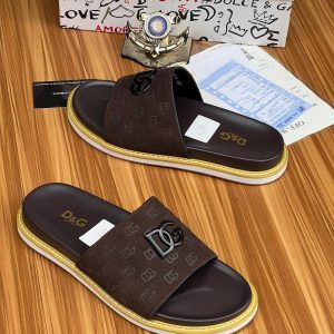 Dolce & Gabbana Monogram Suede Slides / Pams