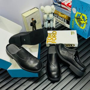 FDCP Minimalist Asymmetric Leather Mules | Clogs