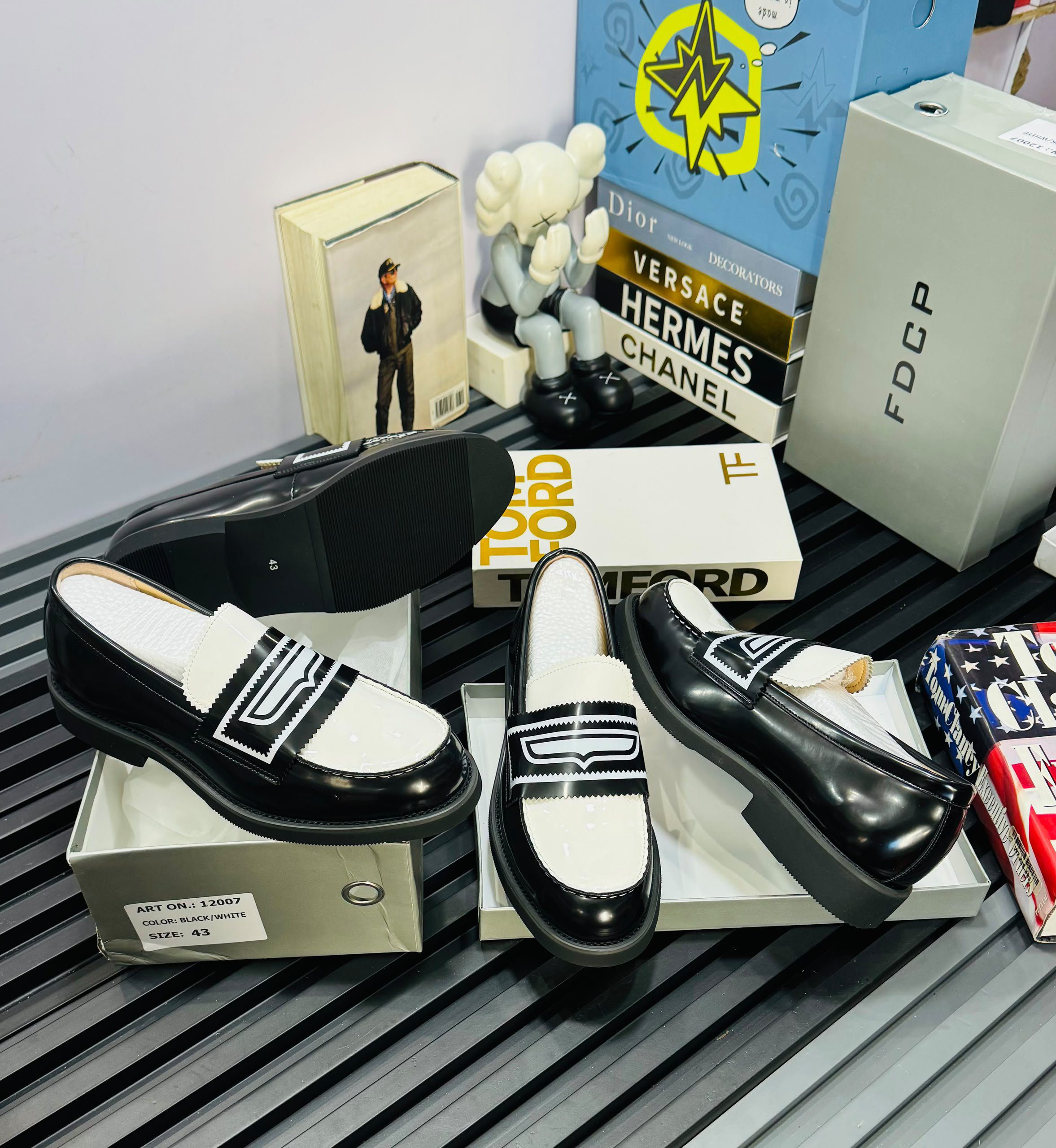 Two-Tone Penny Loafers