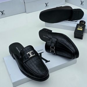 Louis Vuitton Croc-Embossed Leather Mules | Halfshoe