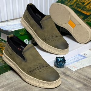 Timberland Perforated Leather Canvas | Slip-On Sneakers