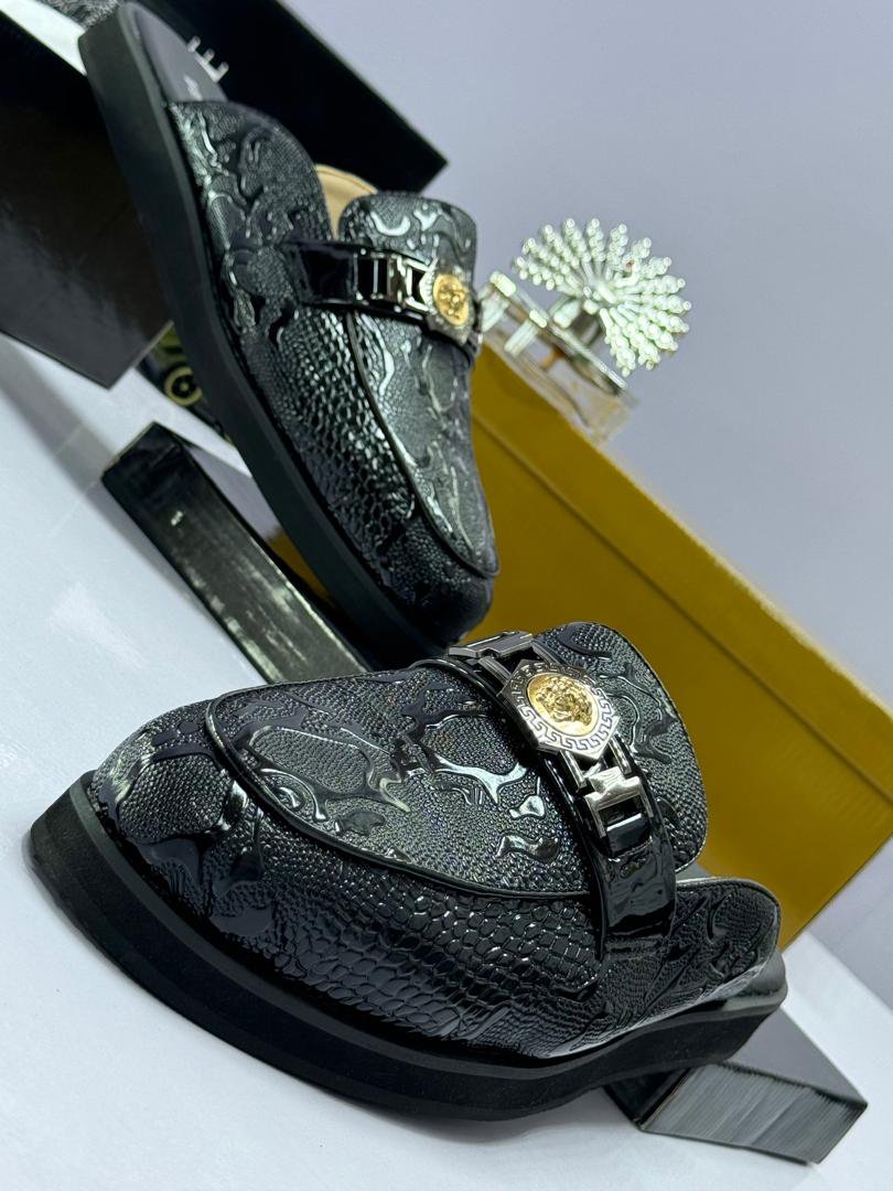 Leather Patterned Mules | Half-shoe - Image 2